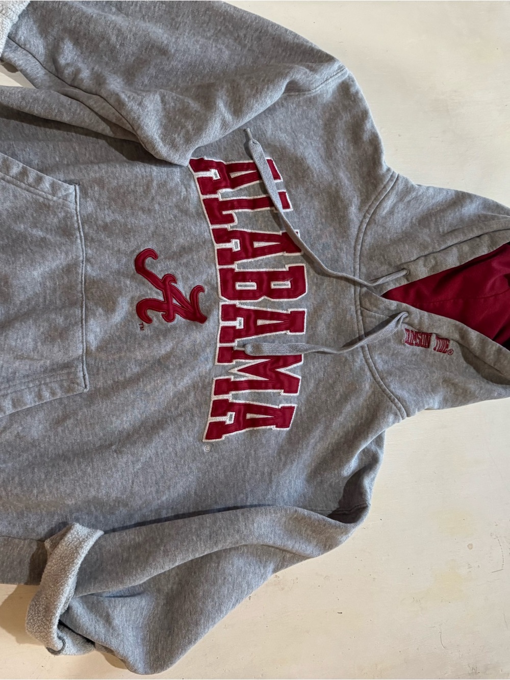 Stadium Athletics Gray & Crimson Alabama Pullover Hoodie for Kids